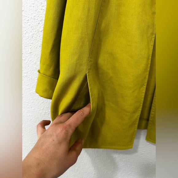 Talbots Pure Irish Linen Green Blazer Size Large - Picture 3 of 10